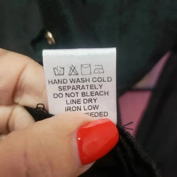 a peach Black Sheer Button Up Blouse - Picture 5 of 5